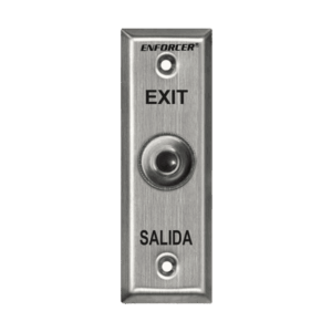 Botón de salida, Enforcer, placa angosta, color negro, N.C., 1 Amp-125VAC, IP65, SD-7101KBPE1Q