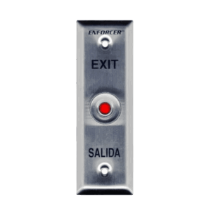 Botón de salida, Enforcer placa angosta, rojo, N.O., 1 Amp-125VAC, IP65, SD-7101RAEX1Q