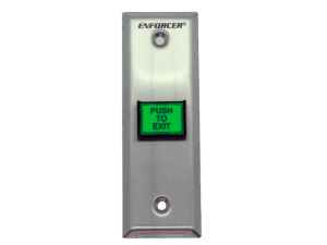 Botón de emergencia, Enforcer, con luz placa angosta N.O.,N.C., UL, 12/24 VAC/VDC, SD-7103GC-PEQ