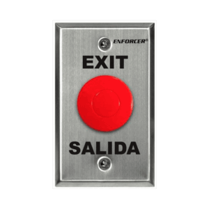 Botón de salida, Enforcer, tipo hongo N.O.,N.C., rojo, 5A-125VAC, SD-7201RCPE1Q