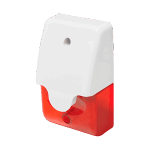 Mini Sirena Estroboscópica, Enforcer, lente Roja, 110 dB, 12V, 90mA-12VDC, L-1312-SA-R