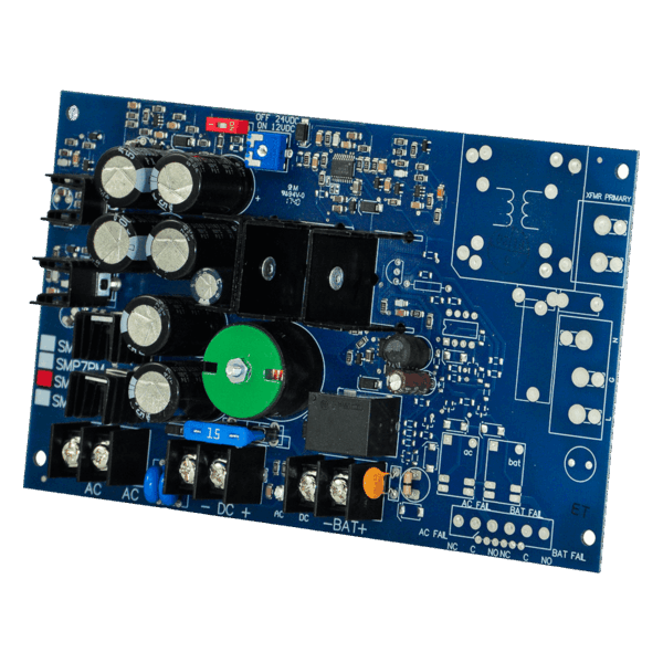 Fuente de alimentación/cargador, Altronix, salida única, 12/24VDC-10A, 24VAC, placa, SMP10