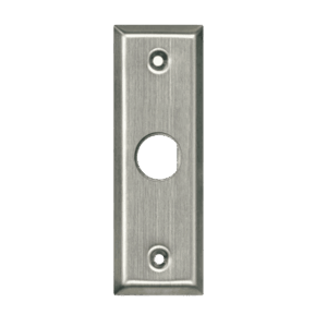 Placa metálica, Enforcer, para botón salida angosta, acero inoxidable, orificio en D de 3/4 (19 mm), SS-199Q 
Q