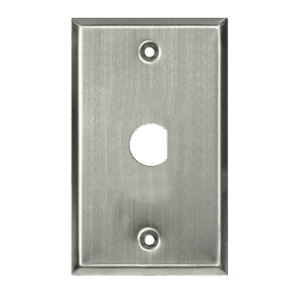 Placa metálica, Enforcer, para botón salida grande, acero inoxidable con orificio en D de 3/4 (19 mm), SS-299Q
