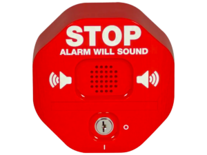 Alarma multifunción STI, color rojo, de puerta con contacto magnético, potente de 95/105 dB, 9V y 12-24 VCD, STI6400