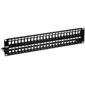 Panel de conexión, Keystone, blindado, 48 puertos, color blanco, 2U, TCKP48