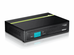 Switch, TRENDnet, 4 puertos PoE, 1 puerto UP link, capacidad de 1 Gbps, TPES50
