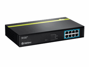 Switch, TRENDnet, 8 puertos PoE+, 30W por puerto, potencia 125W, capacidad 16 Gbps, TPET80H