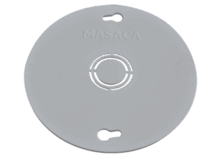 Placa redonda, Gerfor, PVC, con hueco, TR001