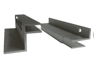 Montaje en F, dlx cerradura 600lbs, puertas y marco de vidrio, VI280F