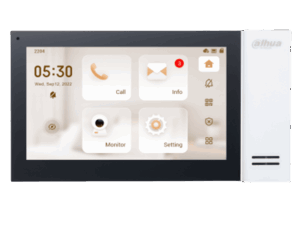 Pantalla táctil IP, Dahua, para interiores, PoE, color negro, 7", soporta SD de 32GB, DHI-VTH2421FB-P
