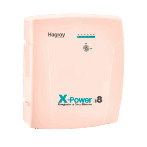 Energizador inteligente, Hagroy, cerco eléctrico, 8000V, con receptor 1 canal y 1 control, XPOWERI8