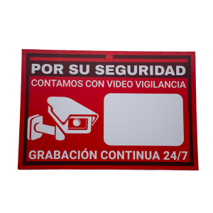 Rótulo, dlx, para CCTV, grabación continua, 24/7, RDLUX
