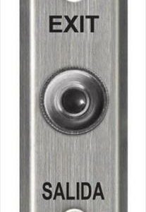 Botón de salida, Enforcer, placa angosta, color negro, N.C., 1 Amp-125VAC, IP65, SD-7101KBPE1Q